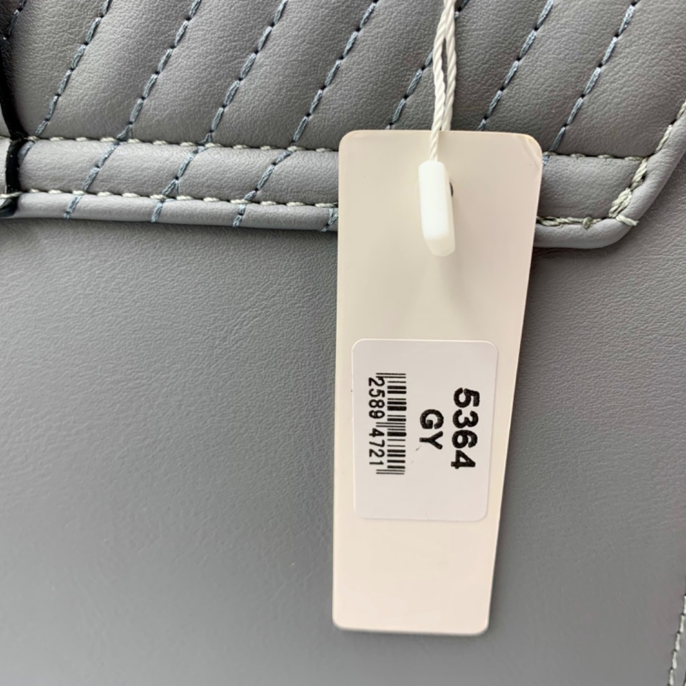 Cashmere Grey gold-tone chain top handle quilted satchel crossbody shoulder bag - Picture 15 of 15